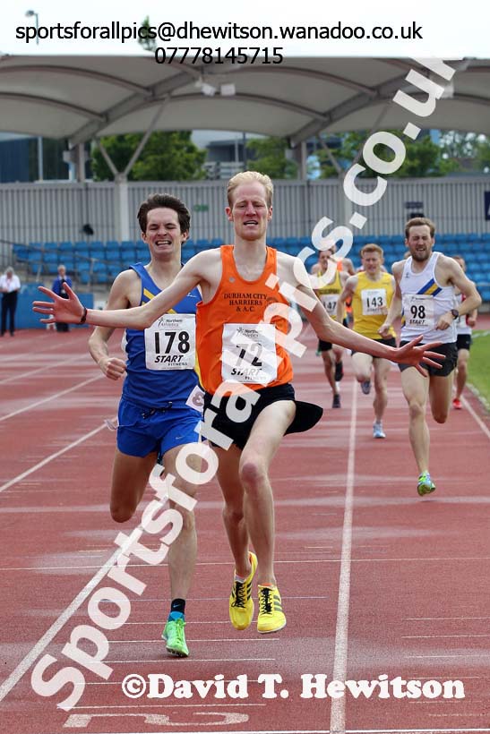 Mens  senior 1500 metres, Northern Senior and Under-20s Track and Field Champs., Manchester. Photo: David T. Hewitson/Sports for All Pics
